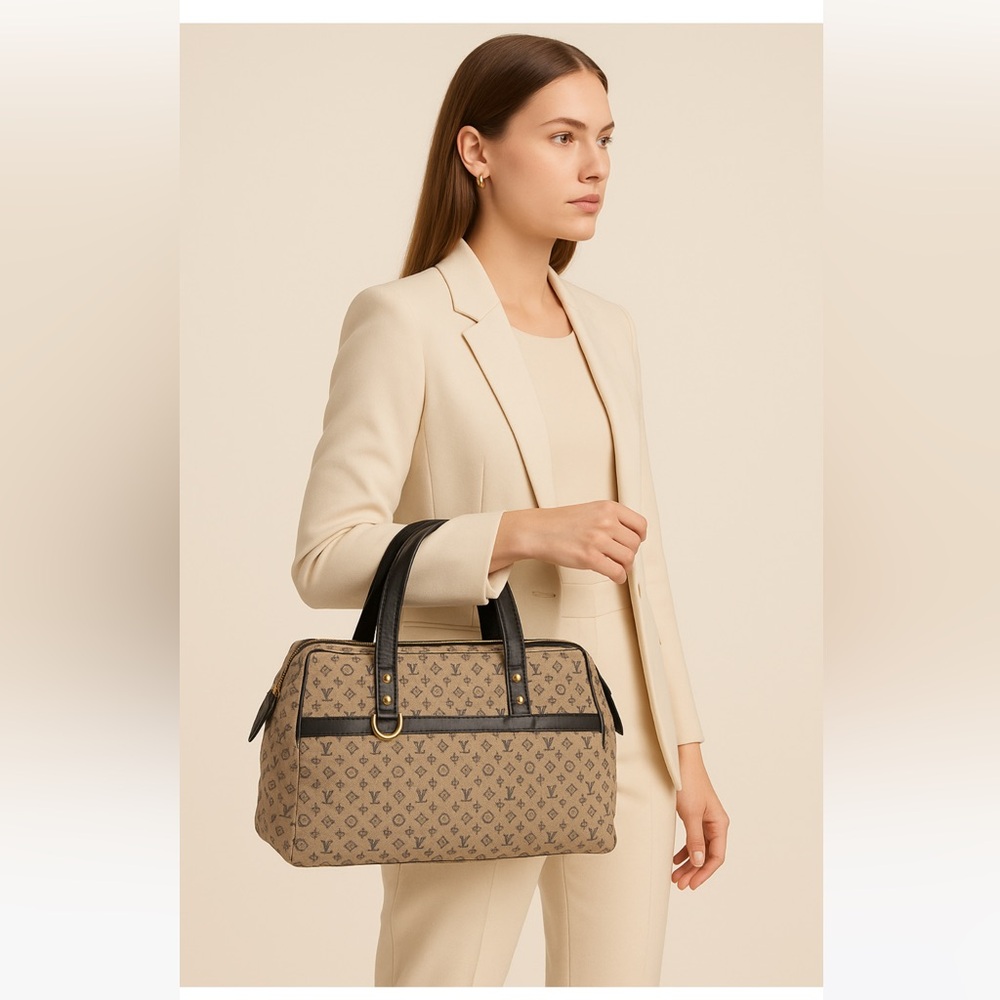 Louis Vuitton Josephine GM Mini Lin Boston style Handbag - Picture 3 of 17